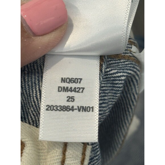 NWOT Madewell Rilee Denim Midi Skirt Size 25 Blue Front Slit Enmore Wash Cotton - Picture 6 of 7